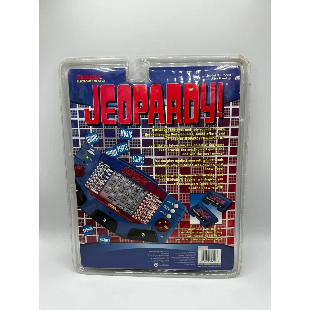 VTG 1995 Tiger Electronics Jeopardy! Handheld Talking Game NEW NIB 7-581 READ